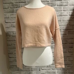 NWOT Anthropology Anama crop pink sweater​​​​​​​​